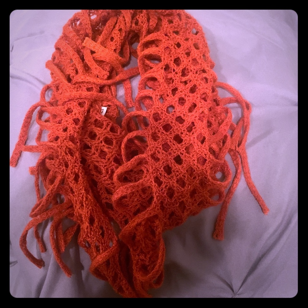 Orange infinity scarf